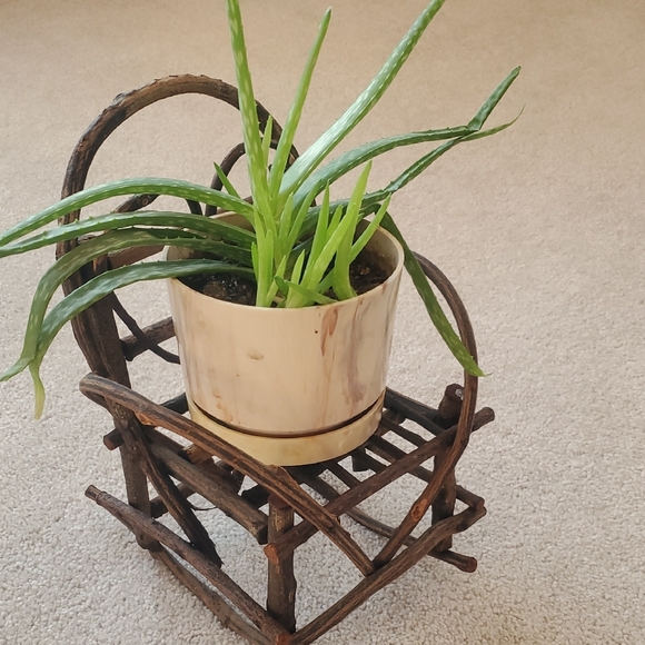 Rustic Wooden Rocking Chair Accent - Picture 5 of 6